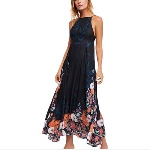 Intimately Free People Women Dress S Black Floral Embrace It Maxi Bohemian